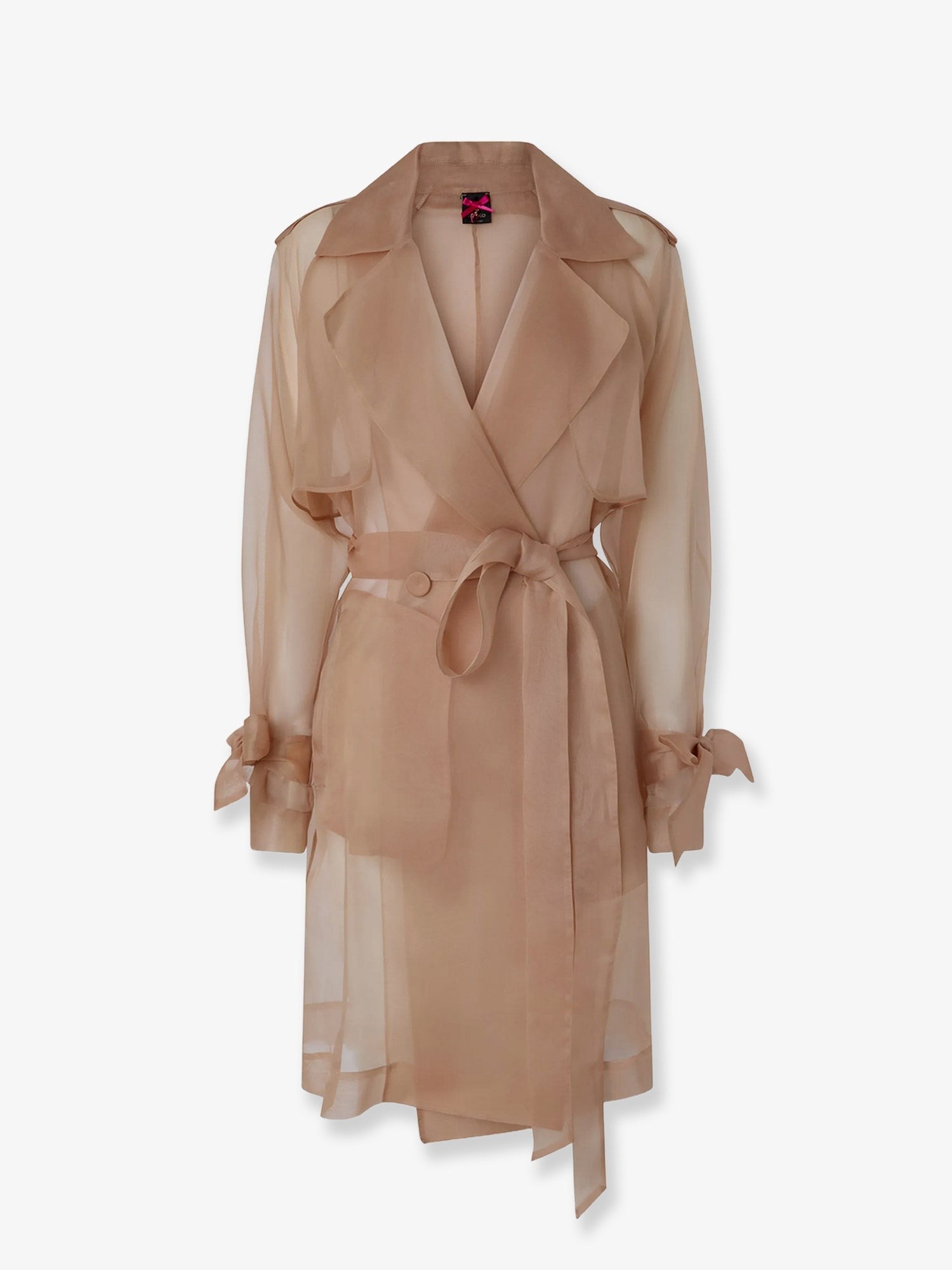 Pinko Women's Cocco Silk Organza Trench Pink Pinko
