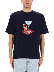 Drôle de Monsieur Men's Cocktail Shirt Blue