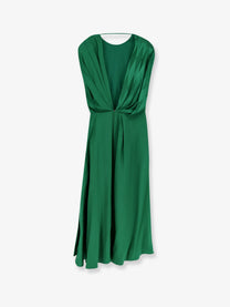 Versace Women's Cocktail Viscose and Silk Dress Green