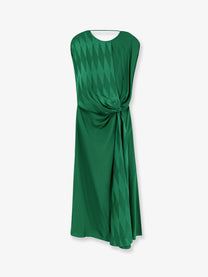 Versace Women's Cocktail Viscose and Silk Dress Green
