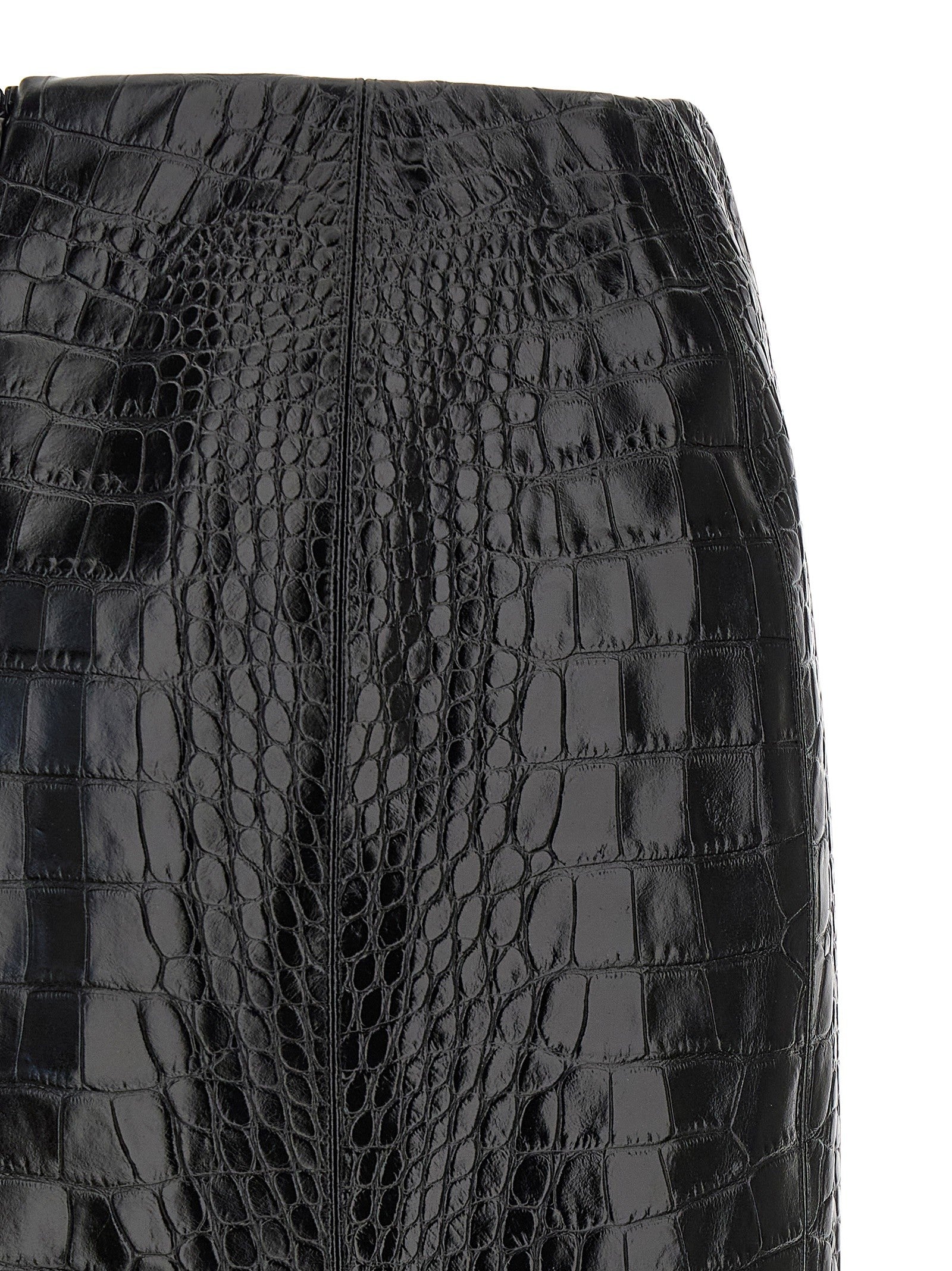 Ermanno Scervino Coconut Print Sheath Skirt Black