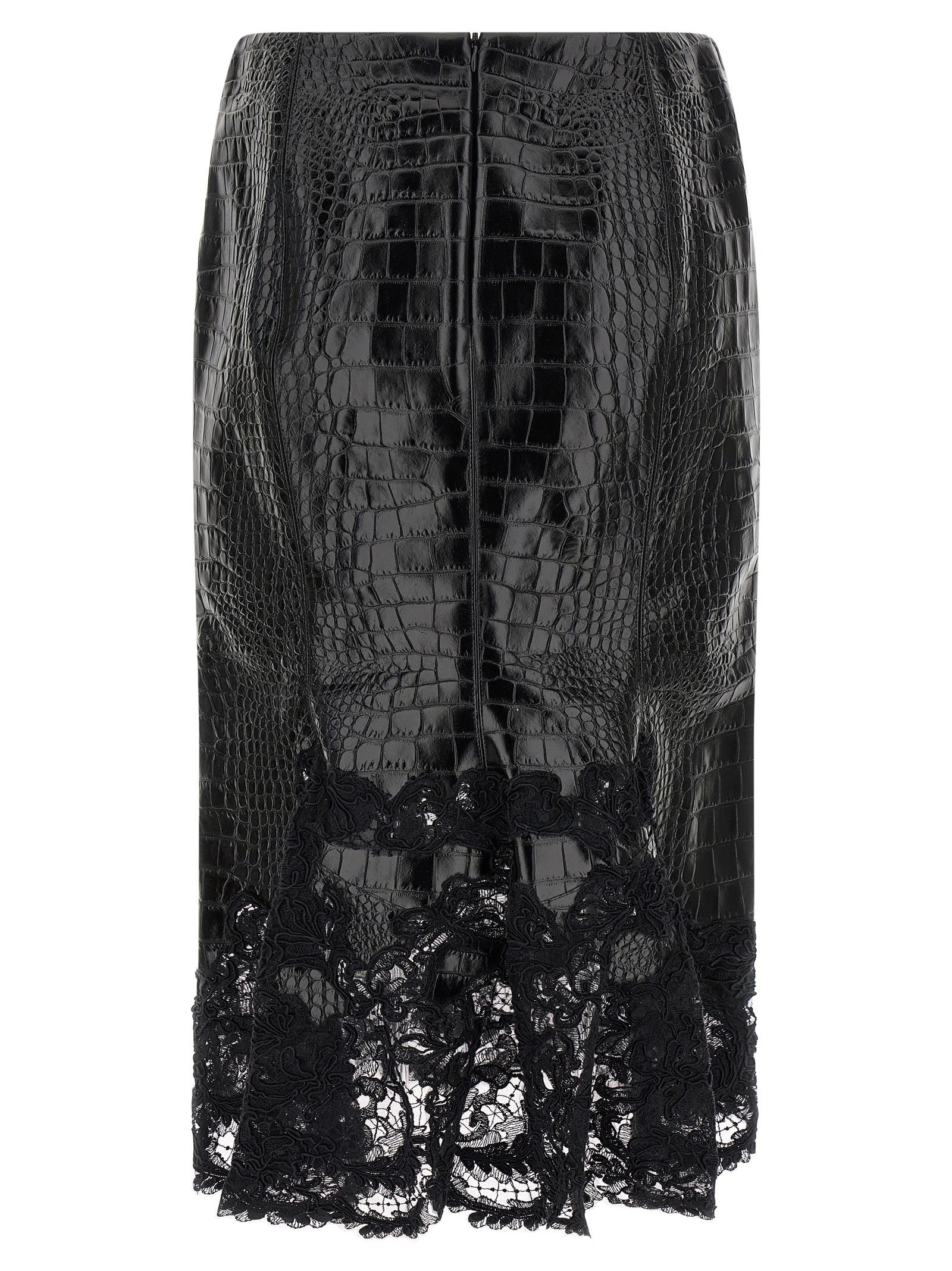 Ermanno Scervino Coconut Print Sheath Skirt Black