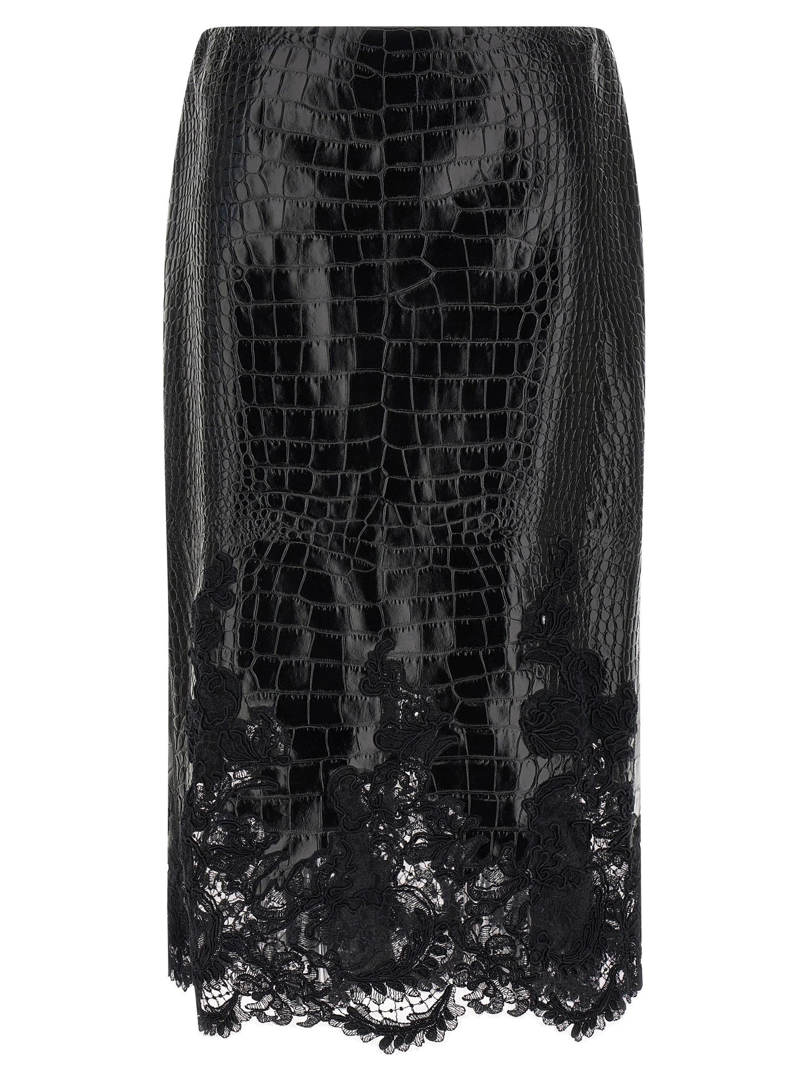 Ermanno Scervino Coconut Print Sheath Skirt Black