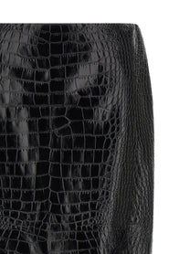 Ermanno Scervino Coconut Print Sheath Skirt Black