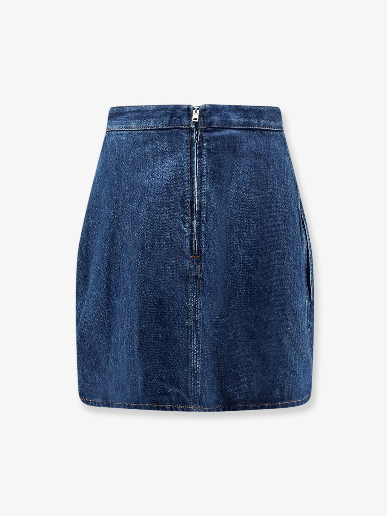 Givenchy Women's Cocoon Denim Blue Mini Skirt Blue