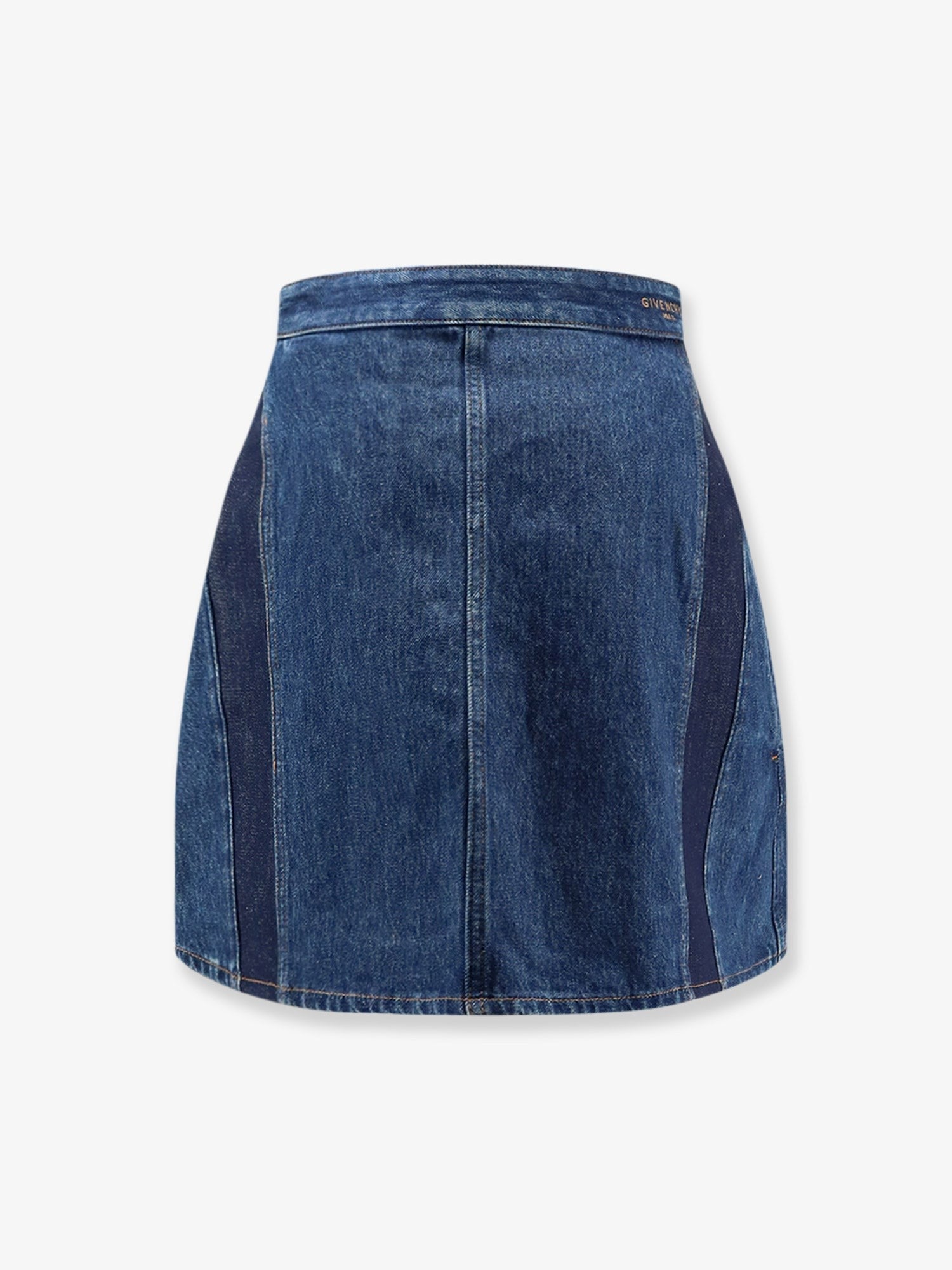 Givenchy Women's Cocoon Denim Blue Mini Skirt Blue