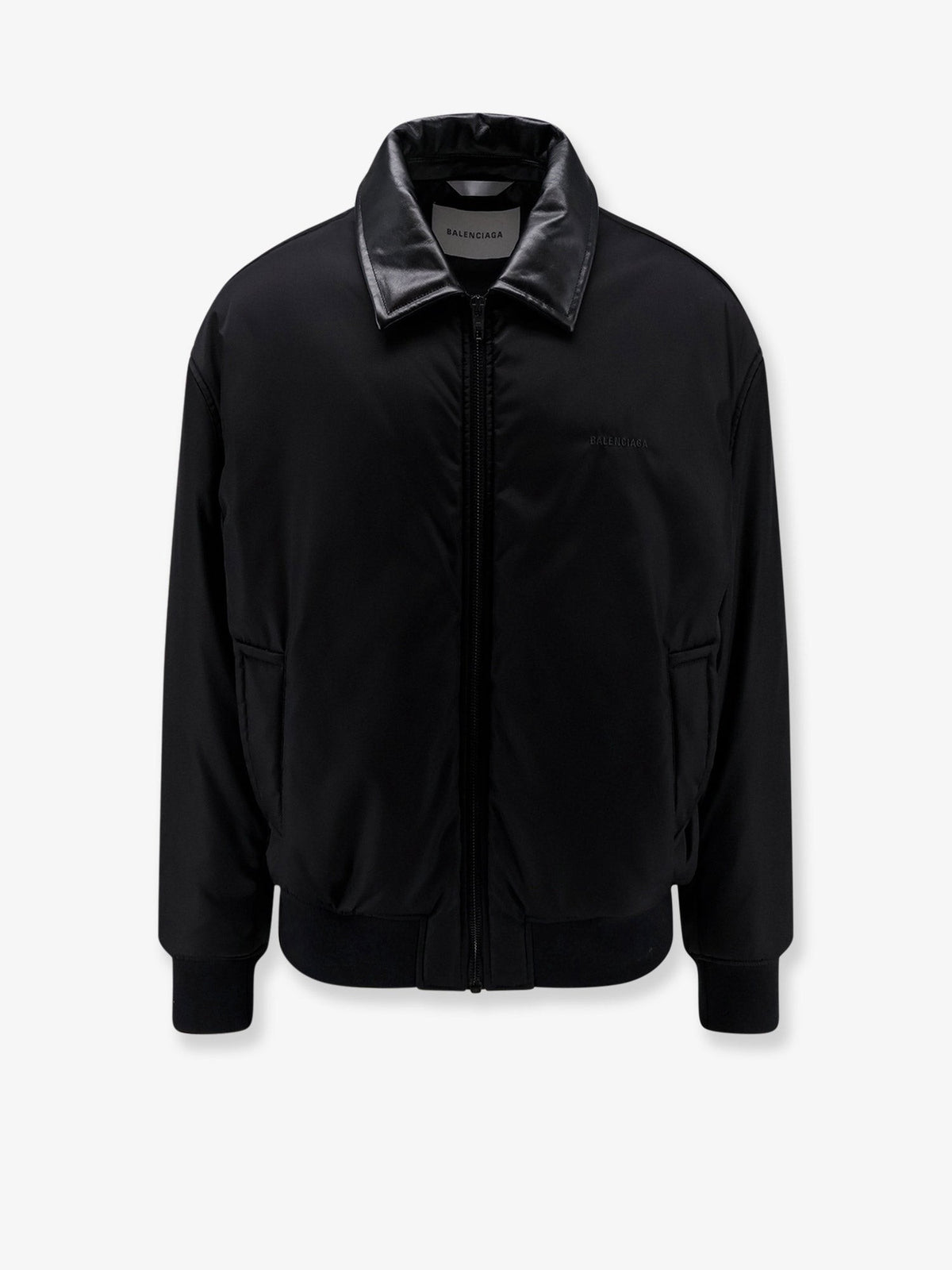 Balenciaga Men's Cocoon Down Jacket in Cotton Blend Black