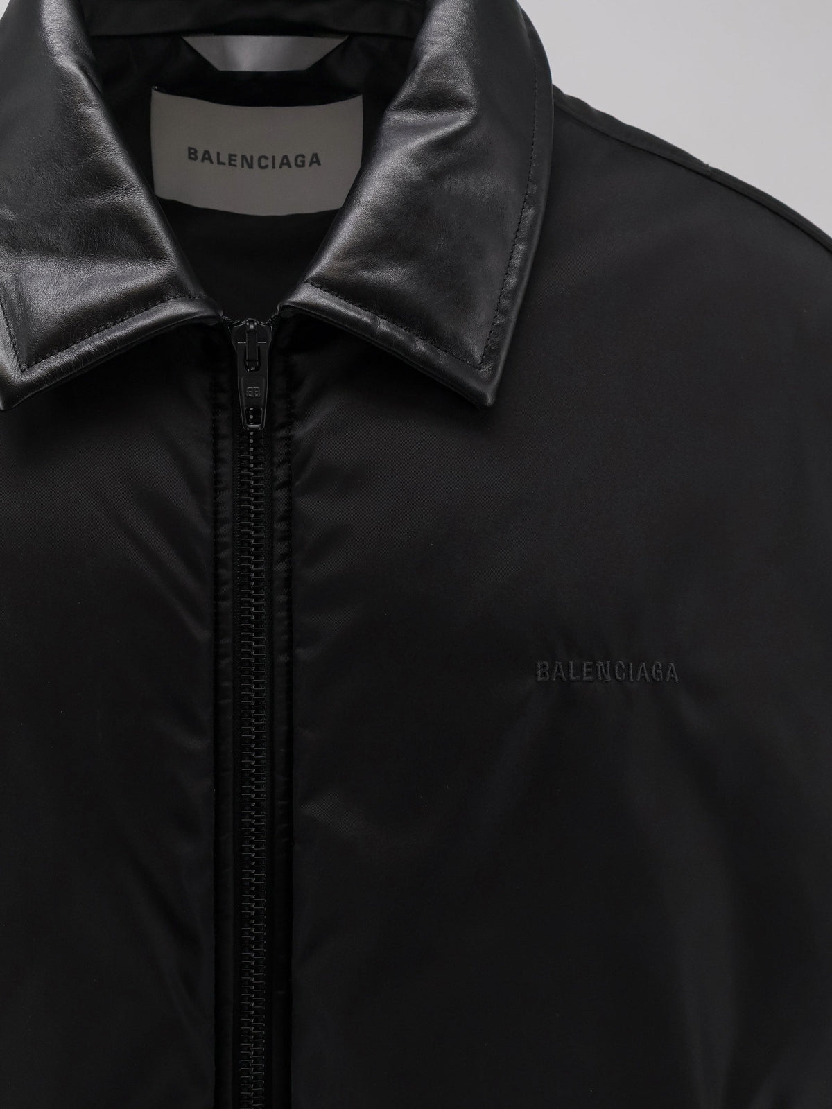 Balenciaga Men's Cocoon Down Jacket in Cotton Blend Black, view 3