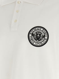 Balmain Coin Polo Shirt White
