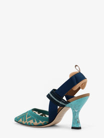 Fendi Women's Colibrì FF Fabric Écolleté Beige