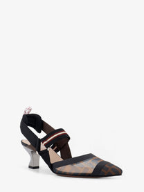 Fendi Women's Colibri FF Mesh Écolleté TAB M N BD CR NE MIL