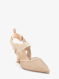 Fendi Women's Colibrì Pumps in Mesh and Suede Black