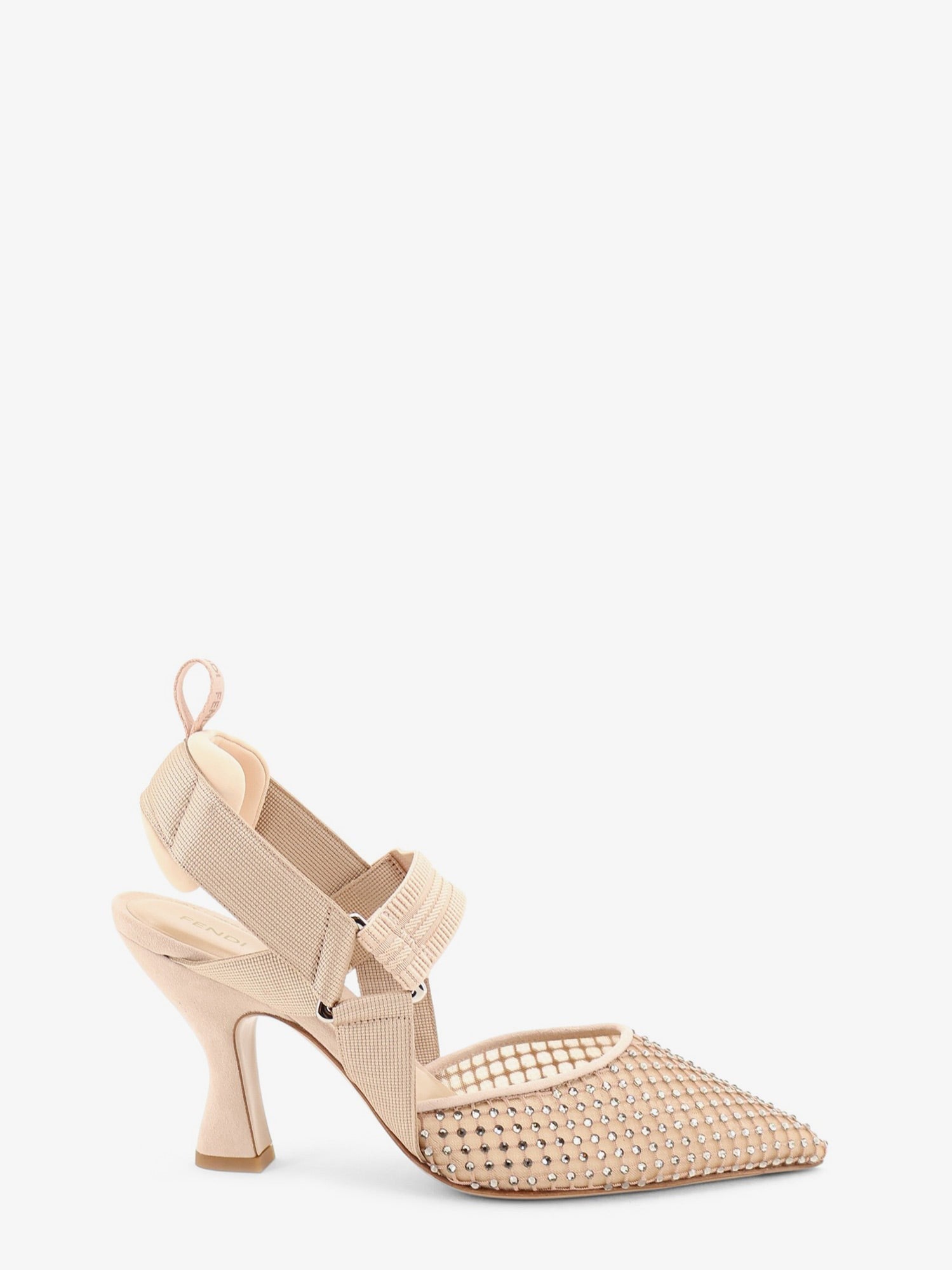 Fendi Women's Colibrì Pumps in Mesh and Suede Black