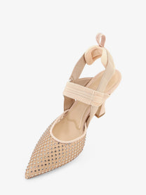 Fendi Women's Colibrì Pumps in Mesh and Suede Black