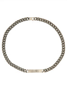MM6 Maison Margiela Women's Chain Necklace with Numeric Signature Silver