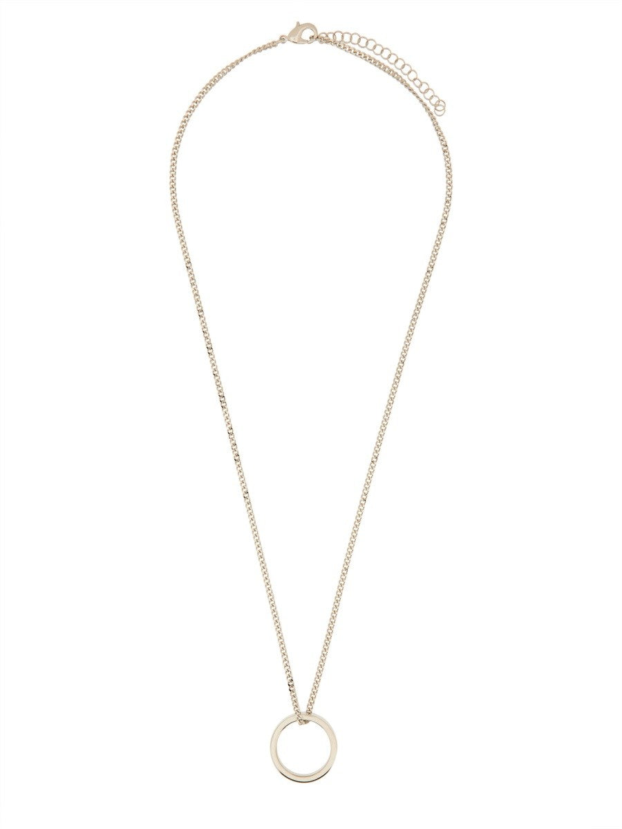 MM6 Maison Margiela Women's Collana Con Anello Minimal Silver