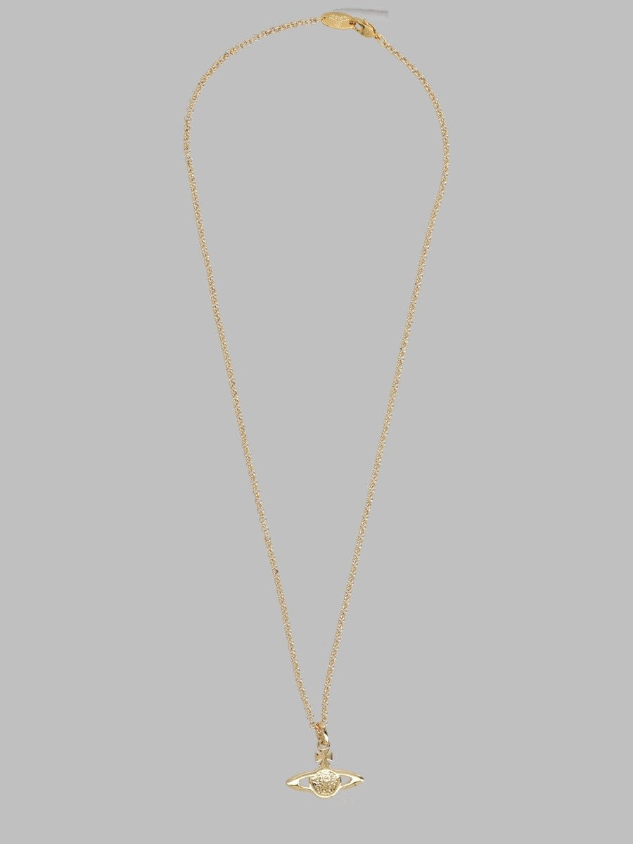 Vivienne Westwood Women's Collana Con Ciondolo Orb Mini Bas Relief Gold