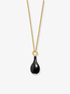 Toteme Women's Onix Drop Necklace Black, view 2