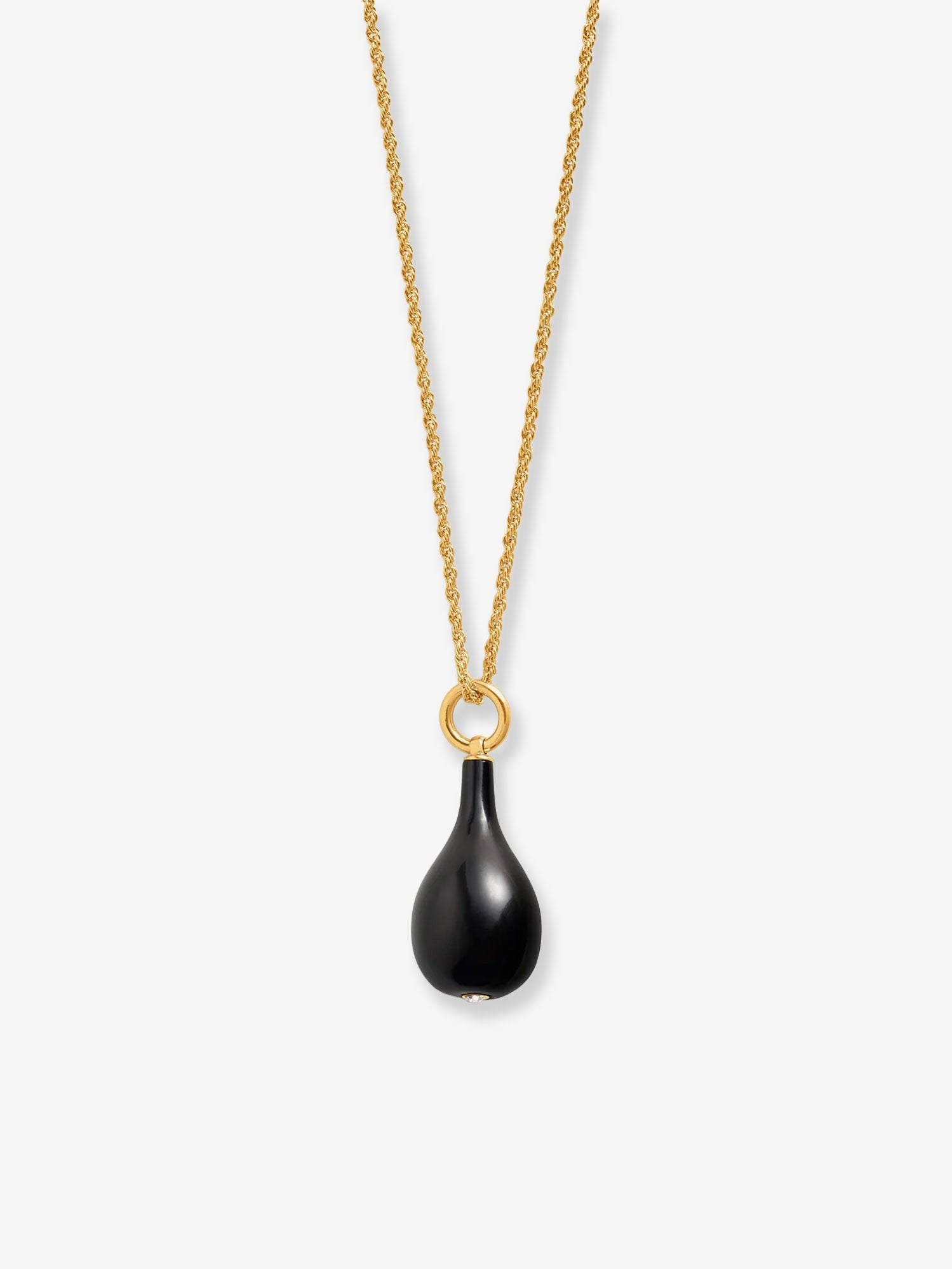 Toteme Women's Onix Drop Necklace Black