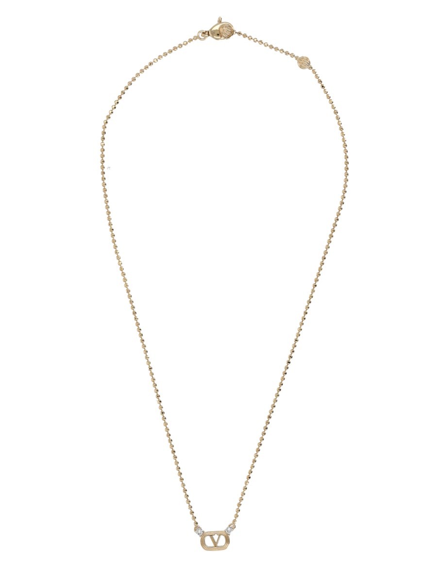 Valentino Women's Collana Ovalette Con Strass Gold