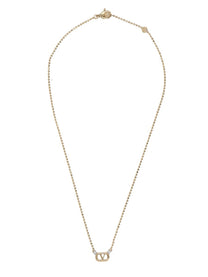 Valentino Women's Collana Ovalette Con Strass Gold