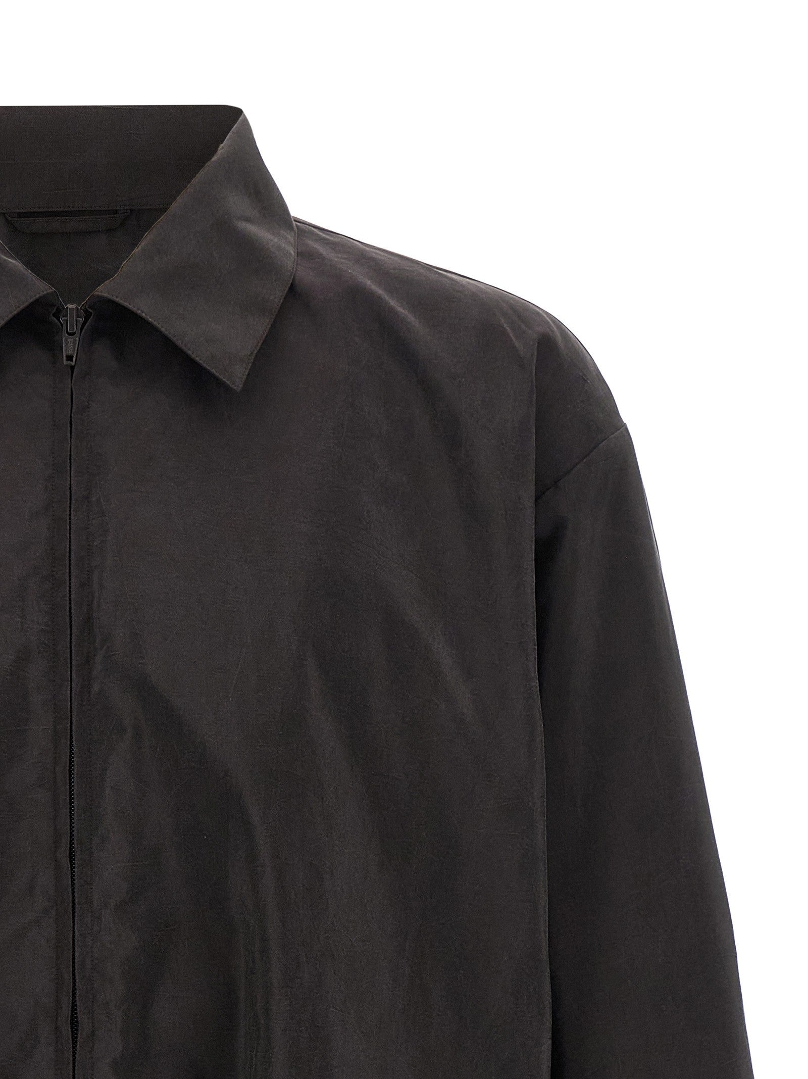 Ssstein Collar Jacket Brown