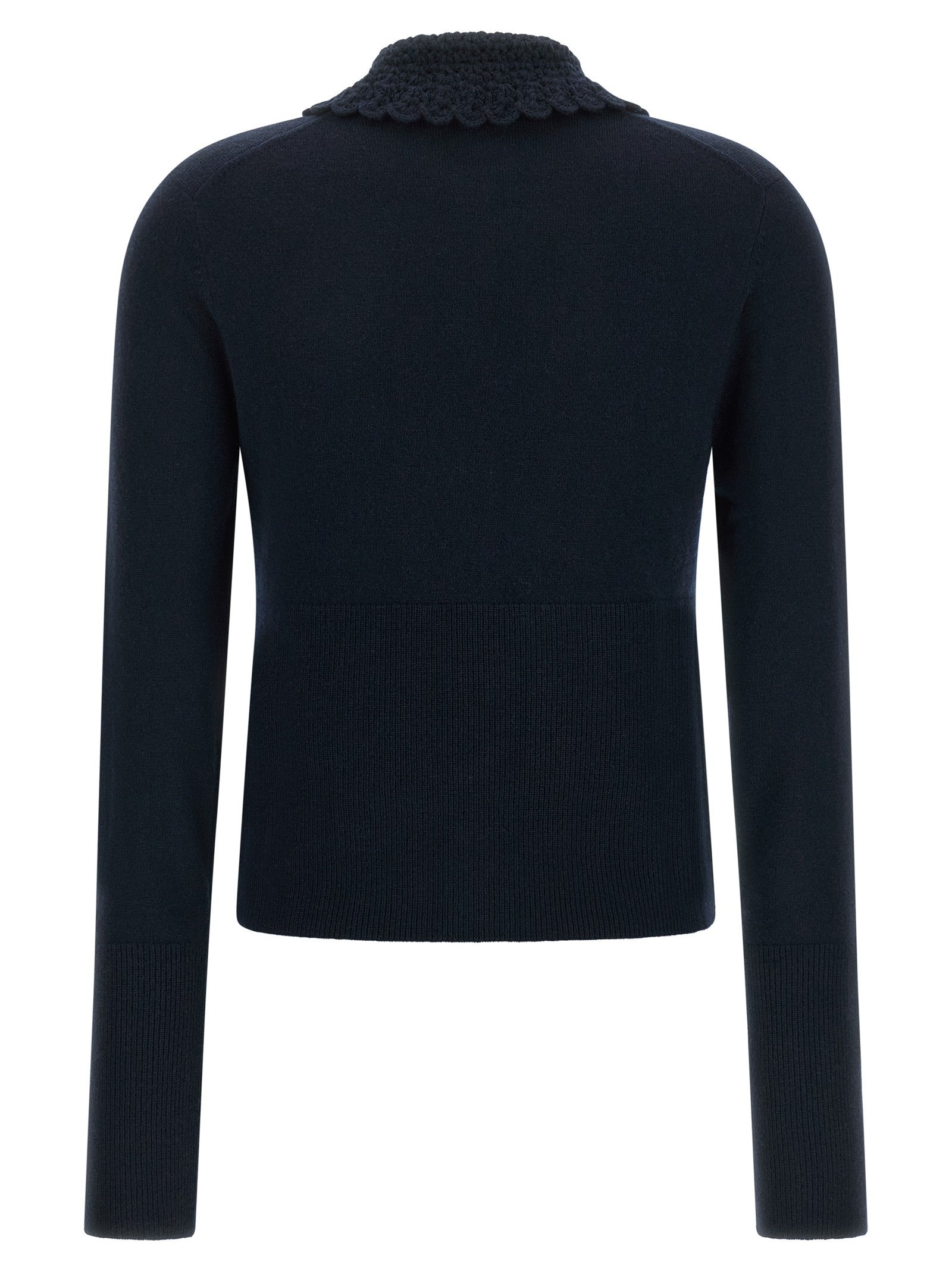 Chloé Collared Cardigan Blue