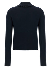 Chloé Collared Cardigan Blue