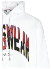 GCDS College Hoodie White