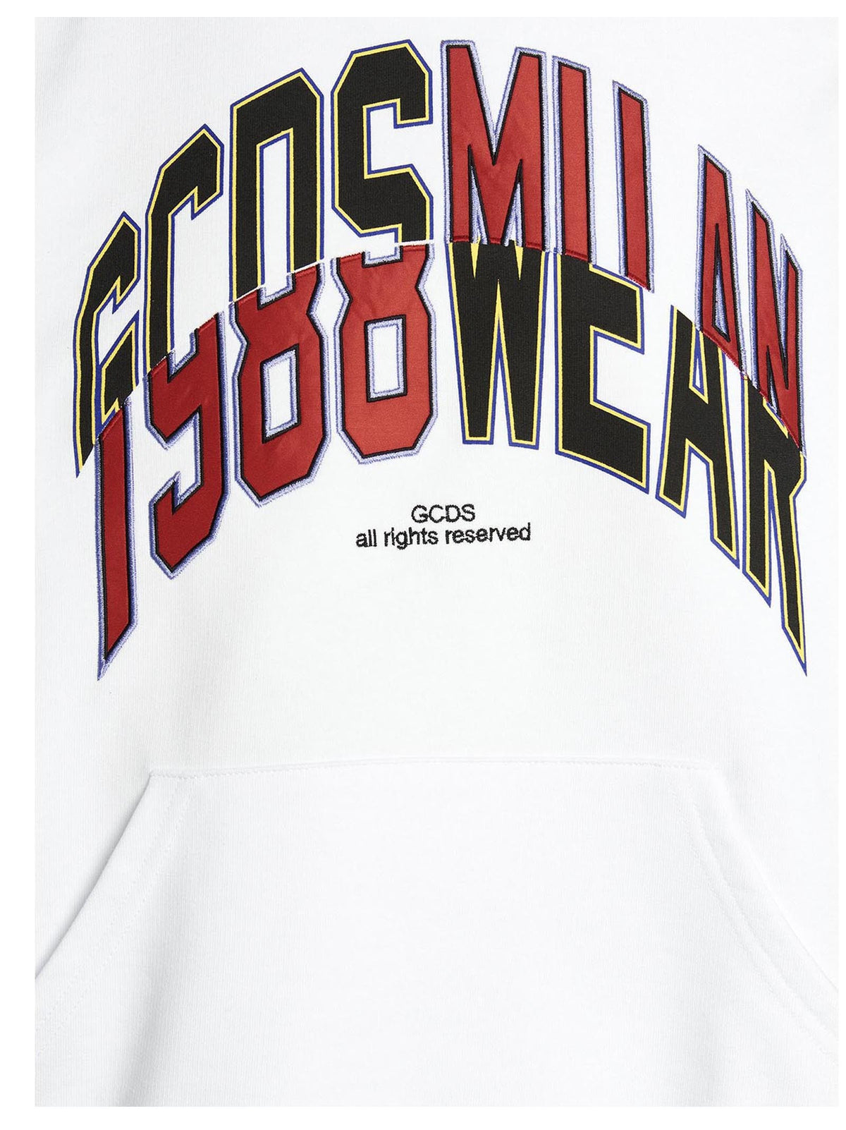 GCDS College Hoodie White