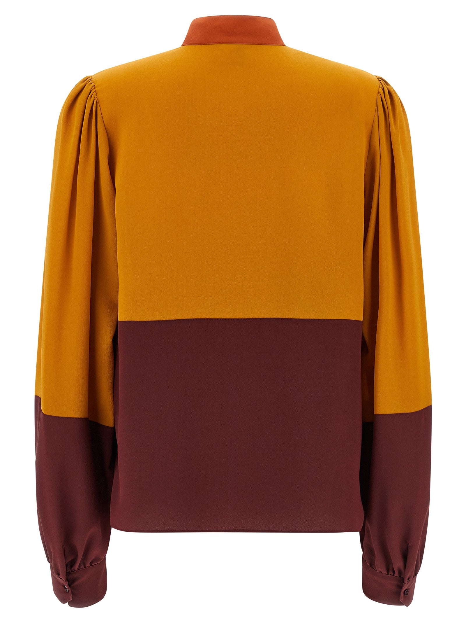 Saint Laurent Color Block Blouse Gold