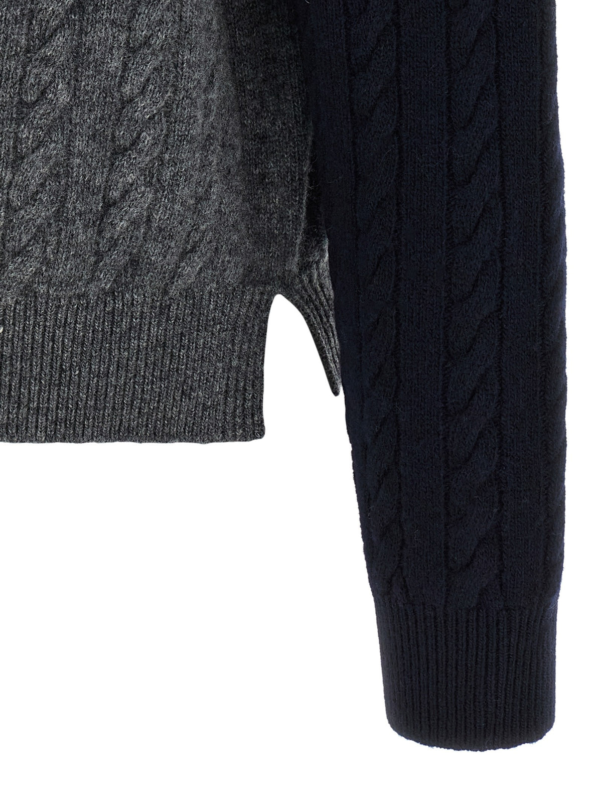 Ferragamo Color Block Braid Sweater Gold, view 4