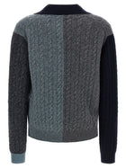 Ferragamo Color Block Braid Sweater Gold, view 2