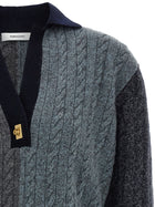 Ferragamo Color Block Braid Sweater Gold, view 3