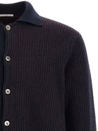Oliver Lattughi Color Block Cardigan Blue, view 3
