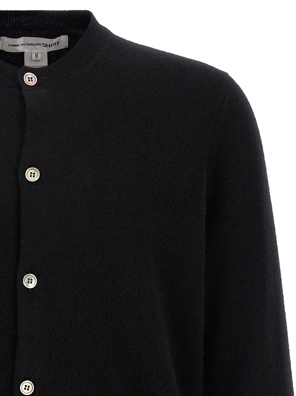 Comme Des Garcons Shirt Color Block Detail Cardigan Black