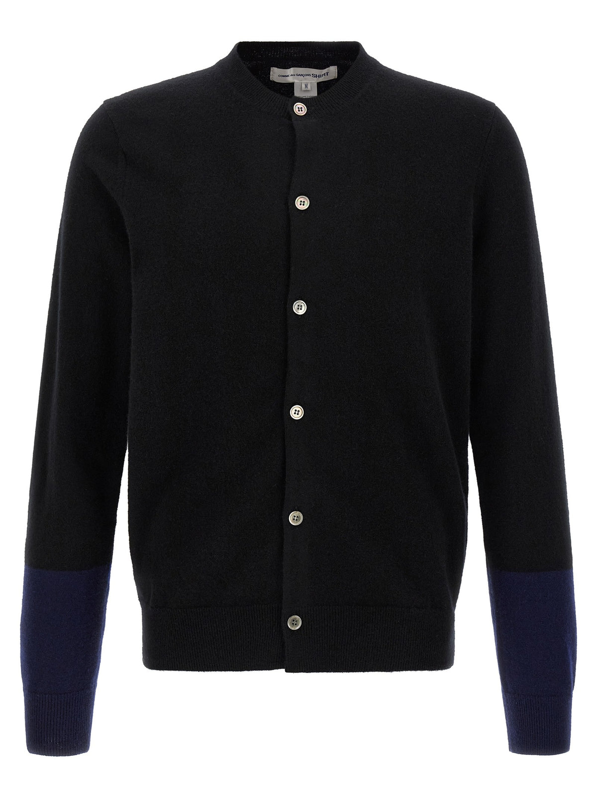 Comme Des Garcons Shirt Color Block Detail Cardigan Black