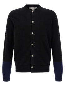 Comme Des Garcons Shirt Color Block Detail Cardigan Black