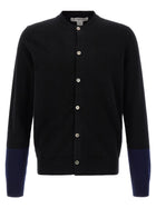 Comme Des Garcons Shirt Color Block Detail Cardigan Black