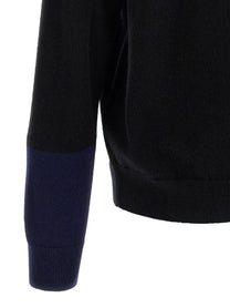 Comme Des Garcons Shirt Color Block Detail Cardigan Black