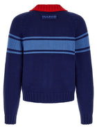 Marni Color Block Details Cardigan Blue, view 2