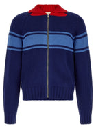 Marni Color Block Details Cardigan Blue