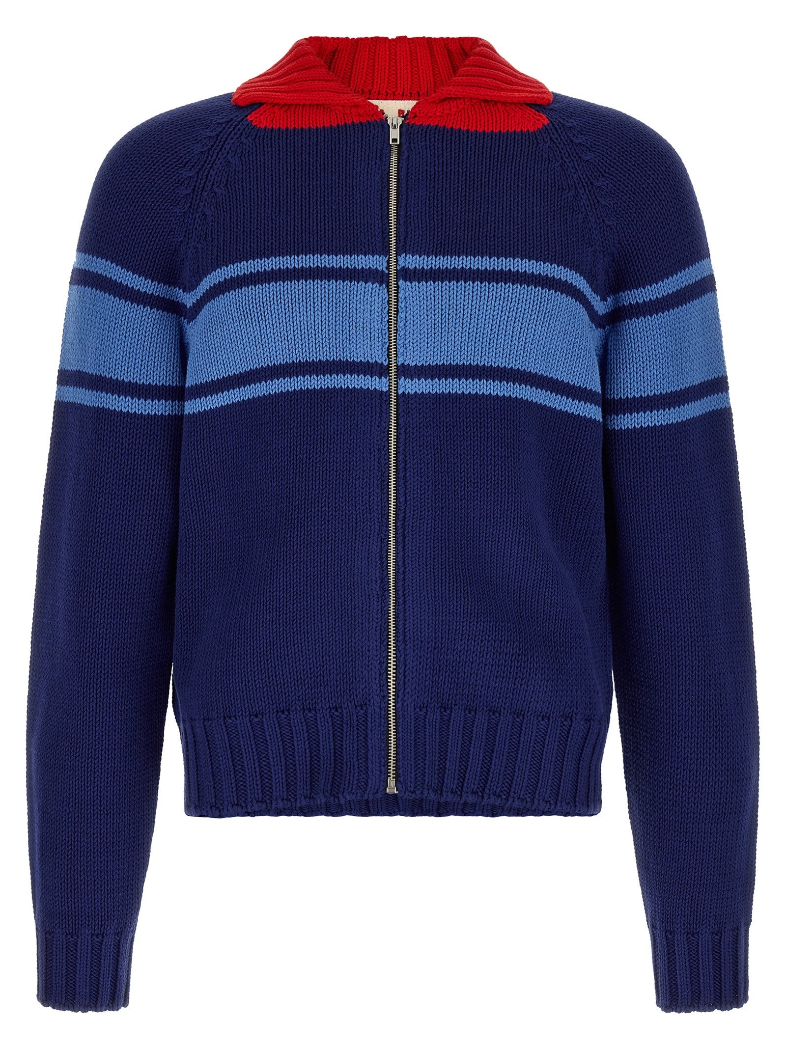 Marni Color Block Details Cardigan Blue