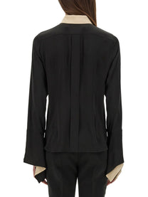 Max Mara Women's Color Block Shirt Black