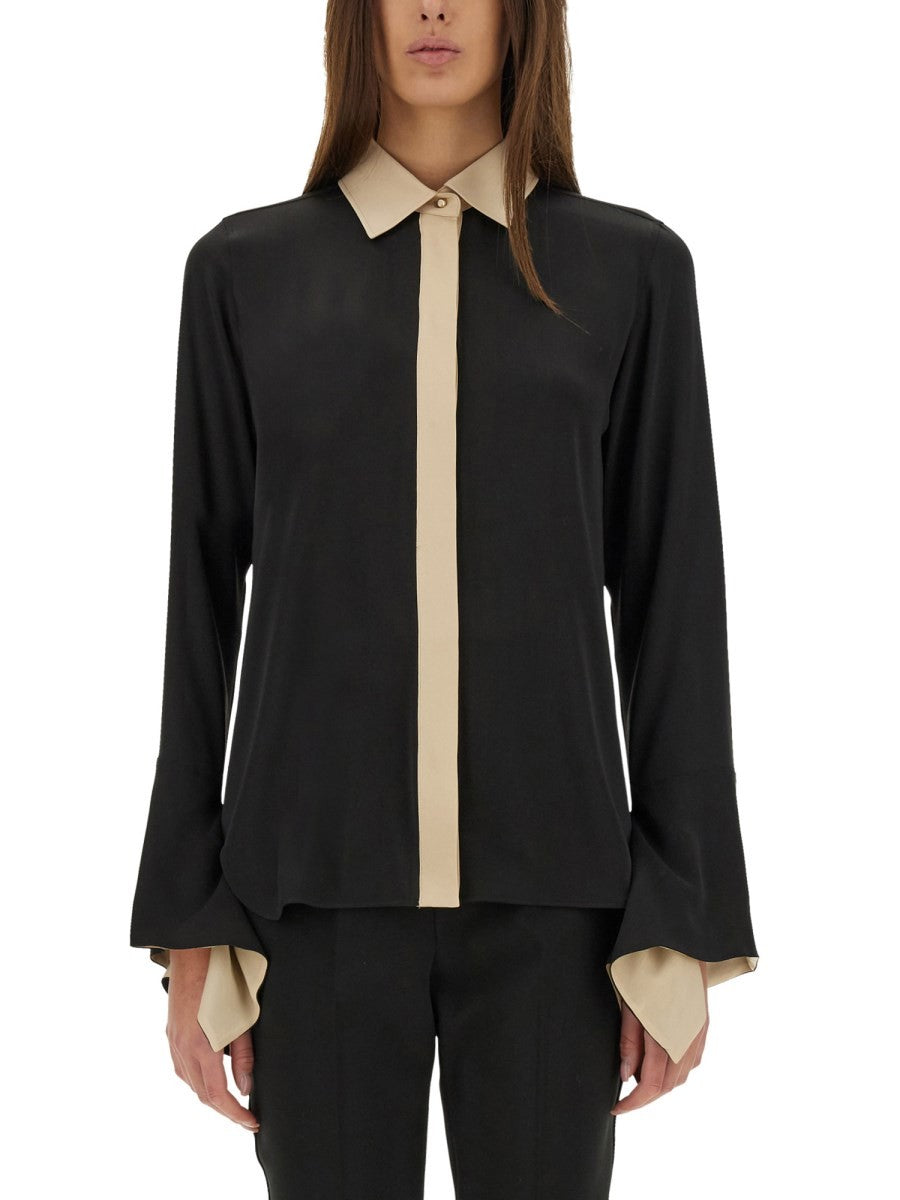 Max Mara Women's Color Block Shirt Black