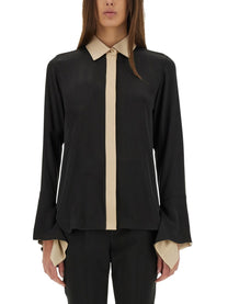 Max Mara Women's Color Block Shirt Black