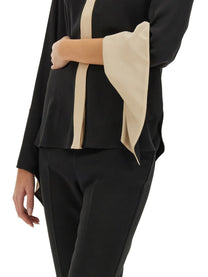 Max Mara Women's Color Block Shirt Black