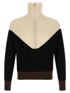 Kiton Color Block Sweater Black