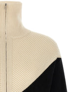 Kiton Color Block Sweater Black, view 3