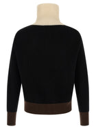 Kiton Color Block Sweater Black, view 2